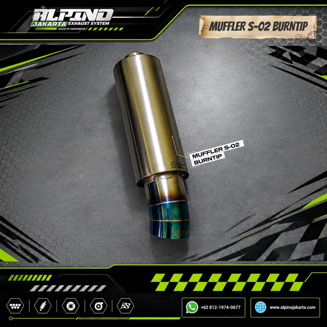 knalpot alpino S02 burntip
